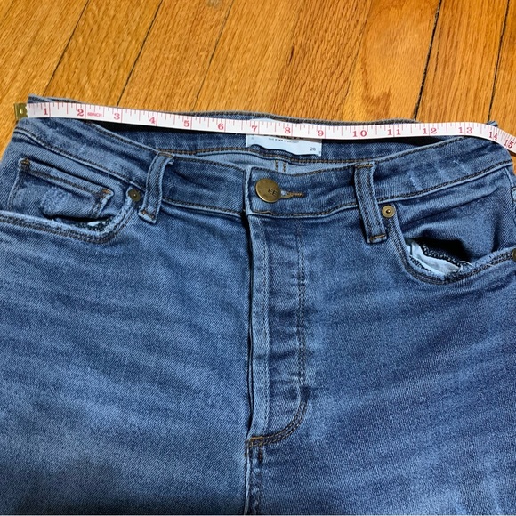 Evereve The Ever Straight High Rise Straight  Button Fly Denim Jeans Size 28 - Picture 6 of 9